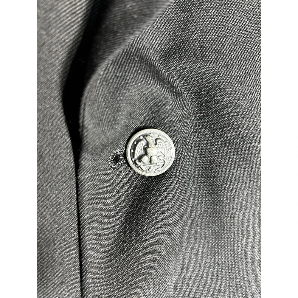 Vtg‎ 70s US Navy Bridge Coat 40R NWT Wool Midnight Blue Officer Peacoat Overcoat